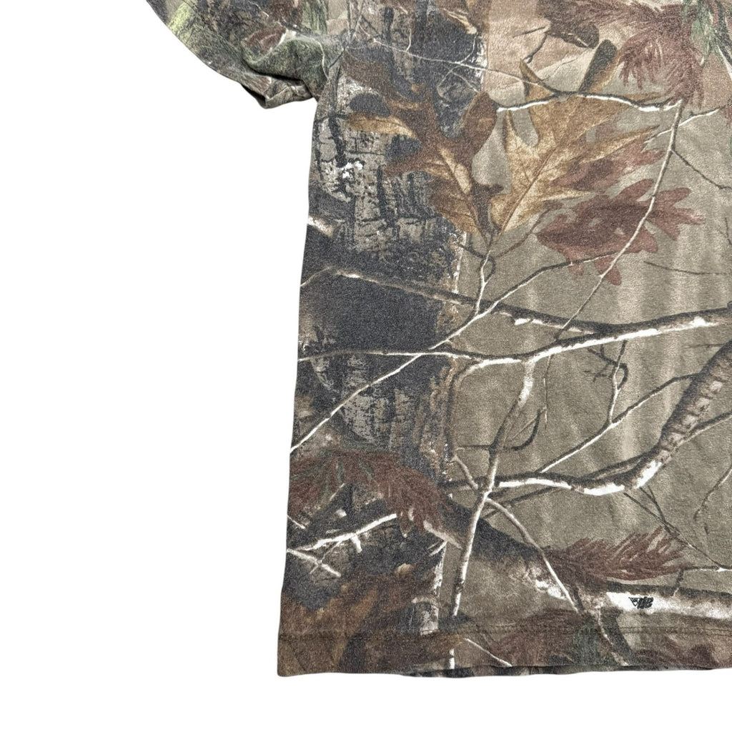 Realtree Vintage Y2K T-Shirt Camouflage Top Brown and Green Small
