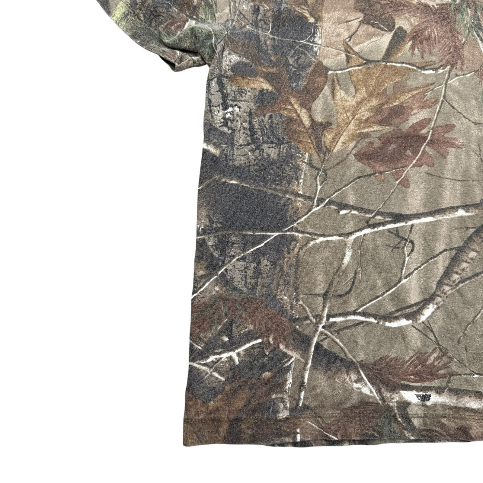 Realtree Vintage Y2K T-Shirt Camouflage Top Brown and Green Small