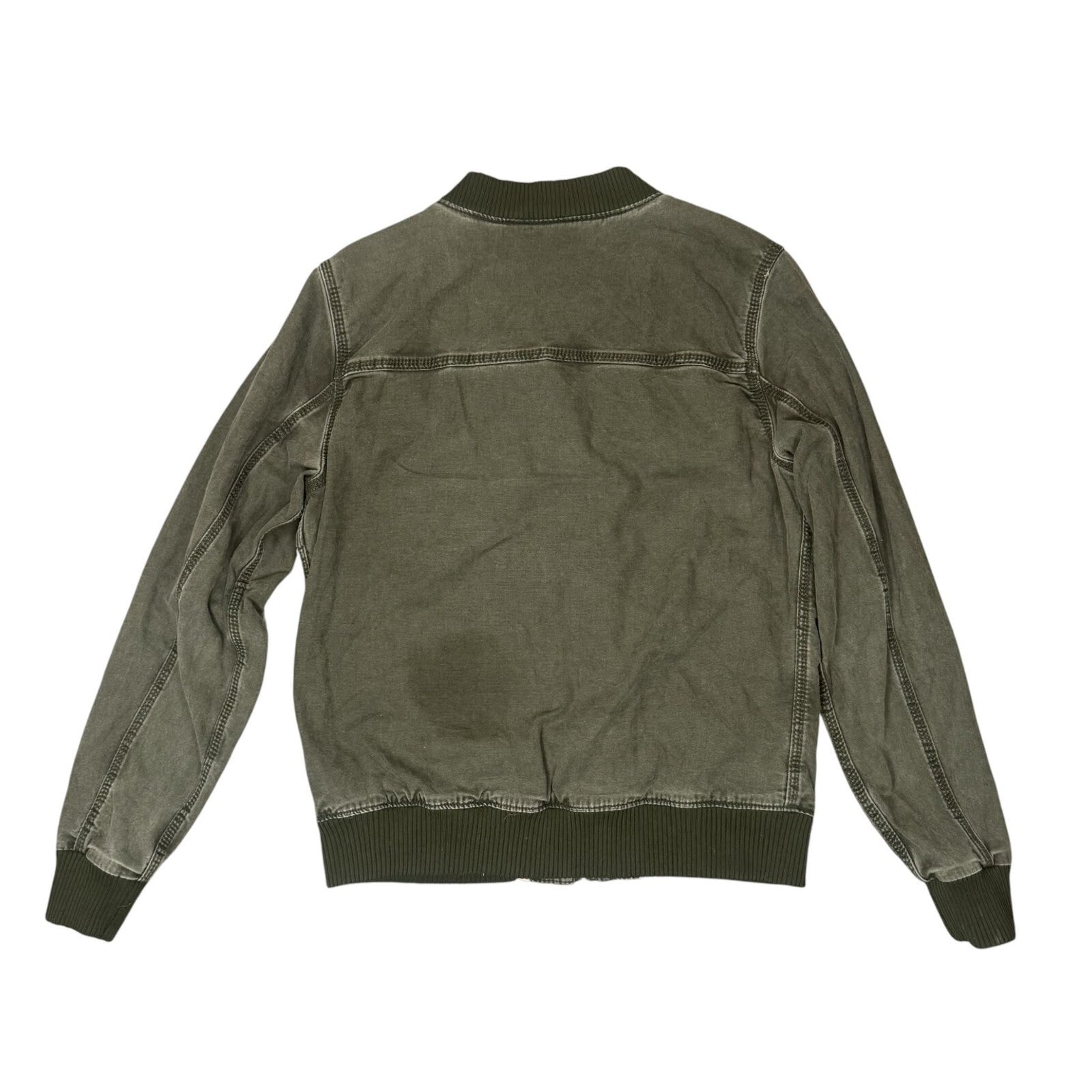 Carhartt Bomber Jacket Full Zip Up Utility Olive Green Medium 8-10