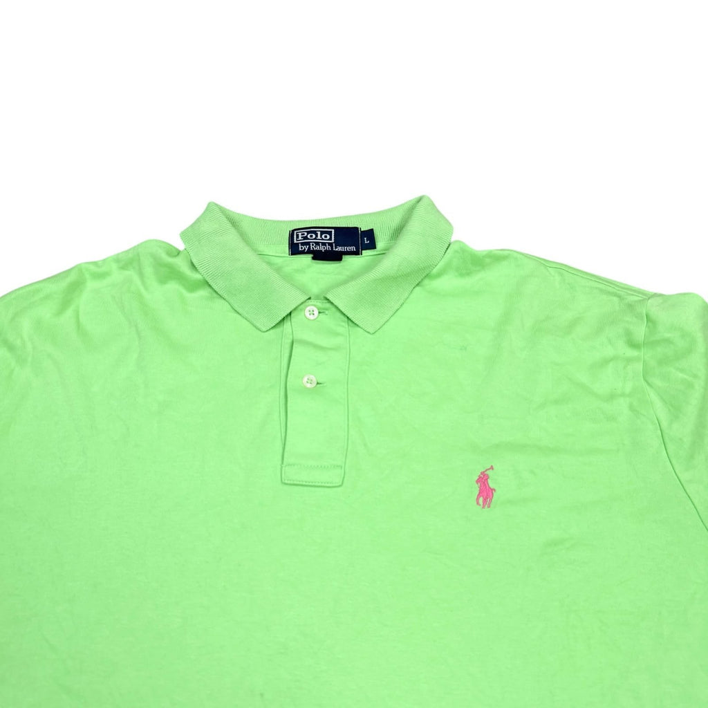Polo Ralph Lauren Y2K Polo Shirt Short Sleeve Green Large