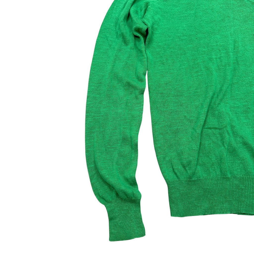 Ralph Lauren Sport Y2K V-Neck Jumper Cotton Green Medium