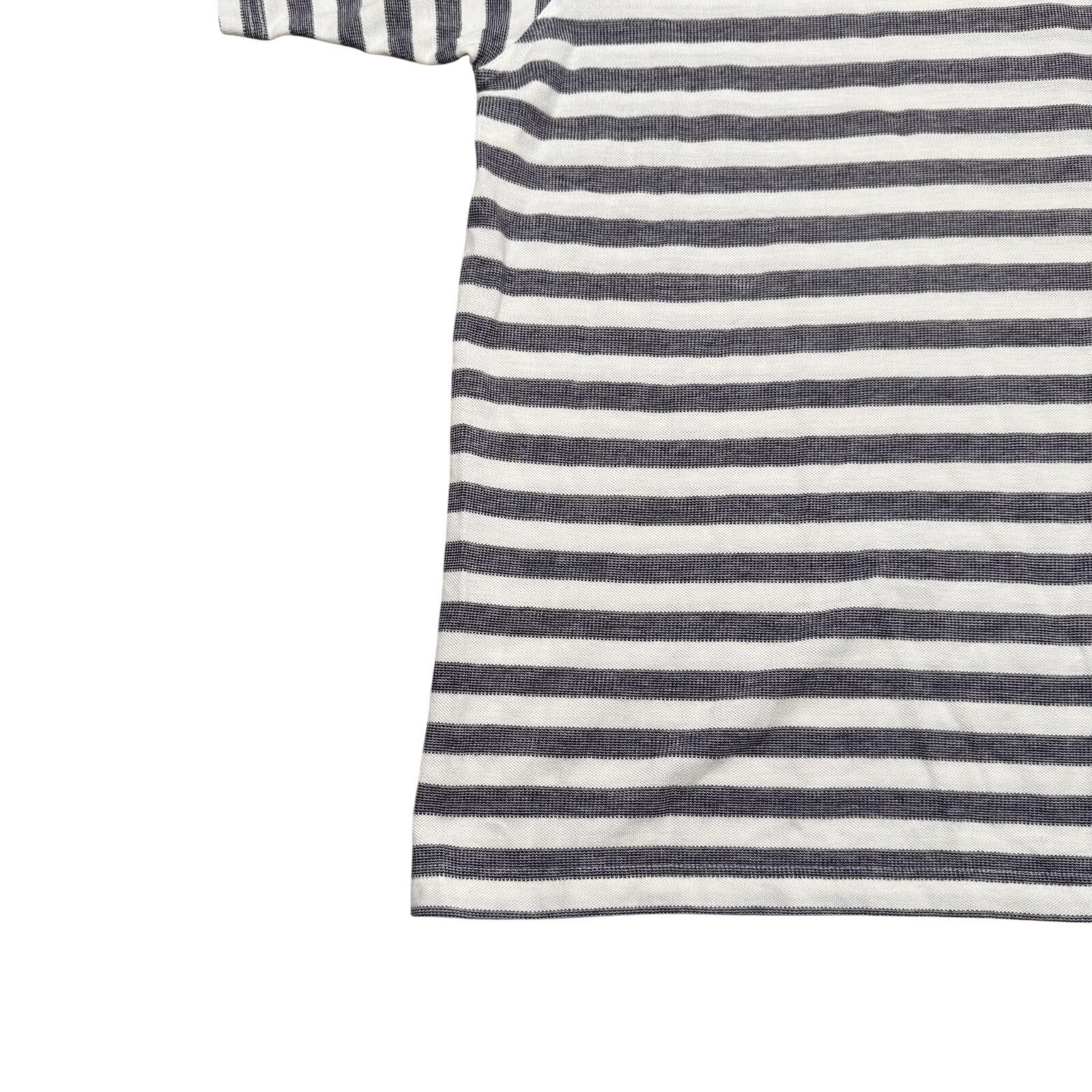 BOSS Sport Hugo Boss Vintage Polo Shirt Striped Cotton White and Grey XL