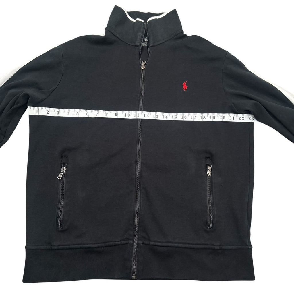Polo Ralph Lauren Track Jacket Custom Fit Full Zip Black Large