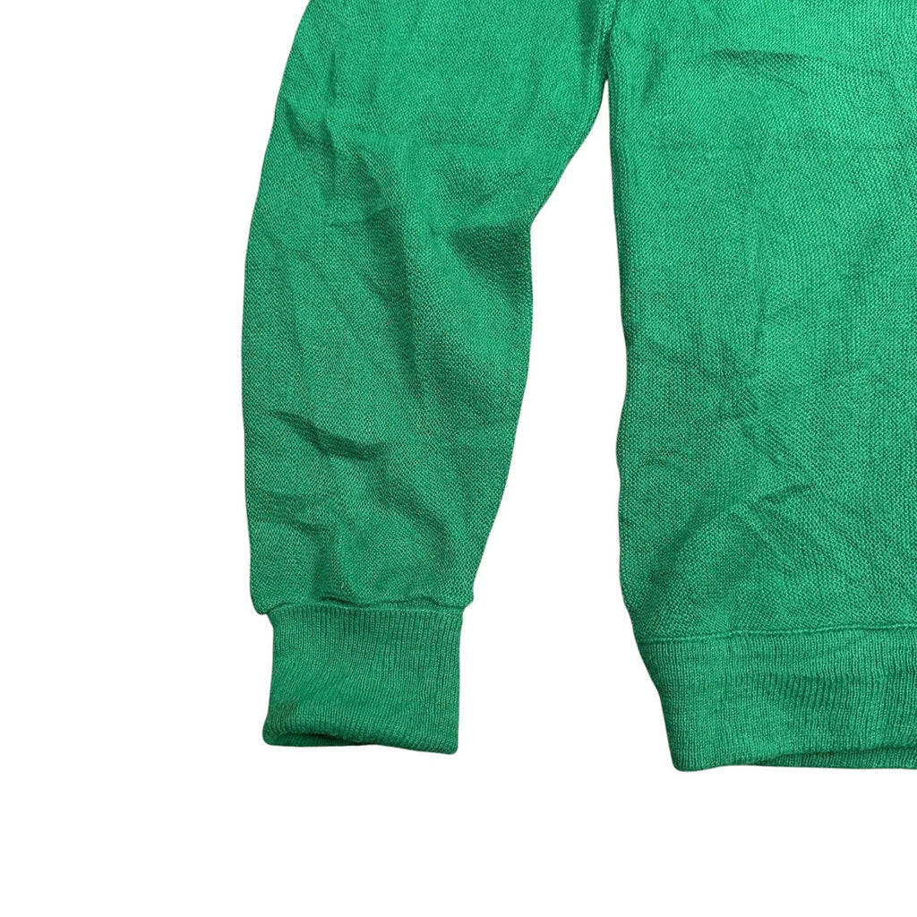 Lacoste Izod Vintage V-Neck Knit Jumper Cardigan Green Medium