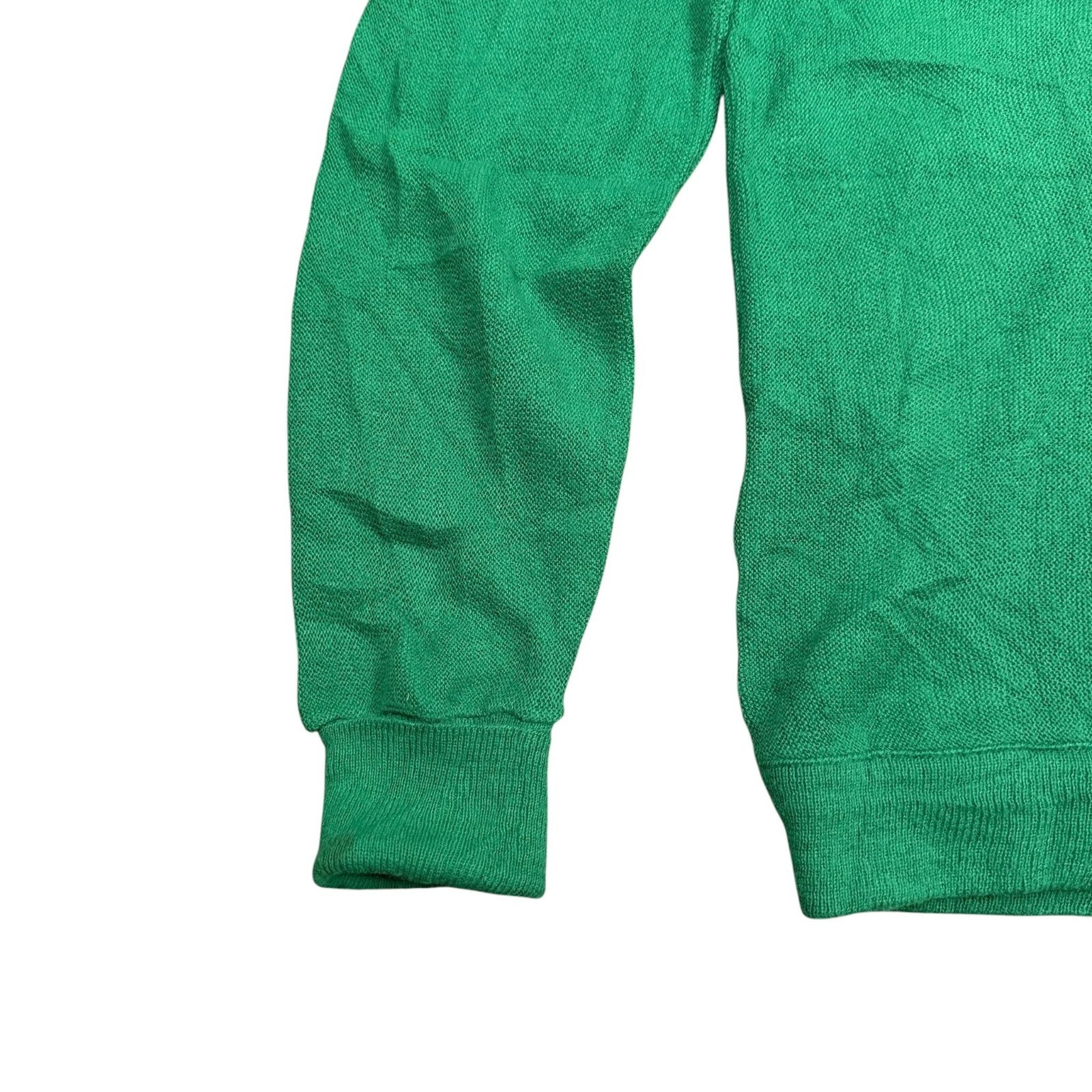 Lacoste Izod Vintage V-Neck Knit Jumper Cardigan Green Medium