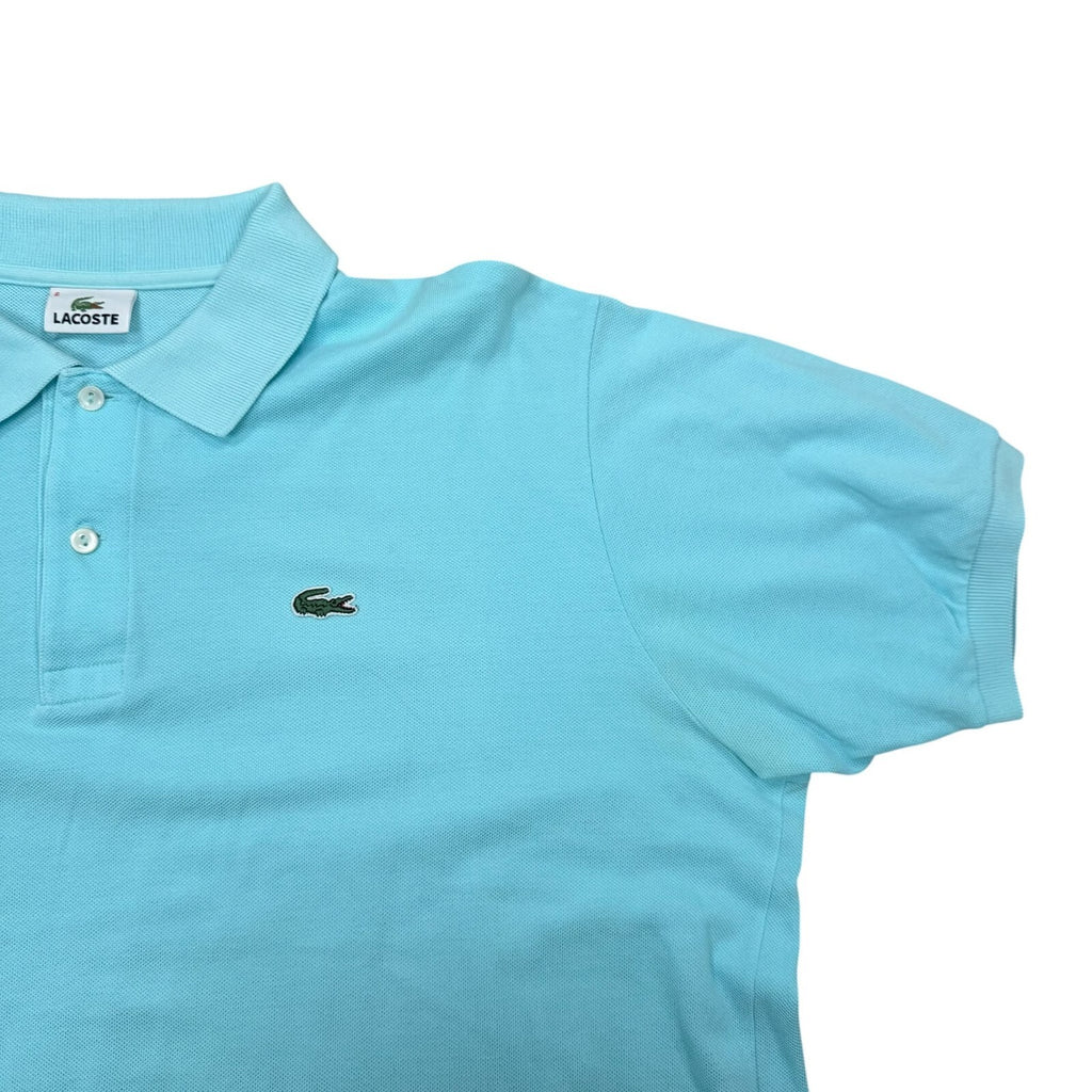Lacoste Polo Shirt Short Sleeve Light Blue Cotton Size XL