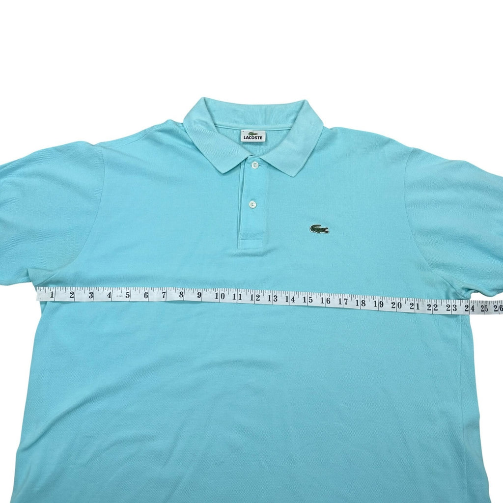 Lacoste Polo Shirt Short Sleeve Light Blue Cotton Size XL