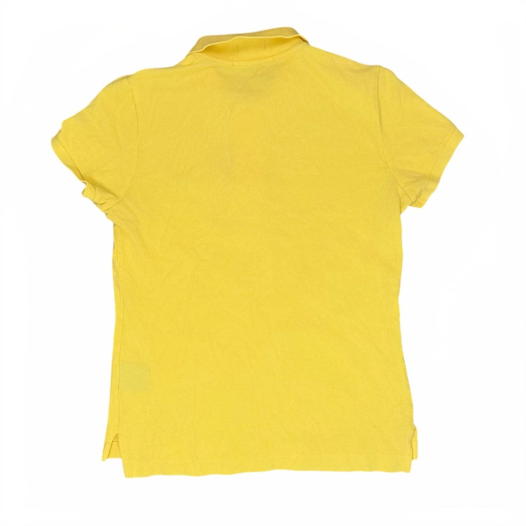 Ralph Lauren Y2K The Skinny Polo Shirt Short Sleeve Yellow Cotton Small