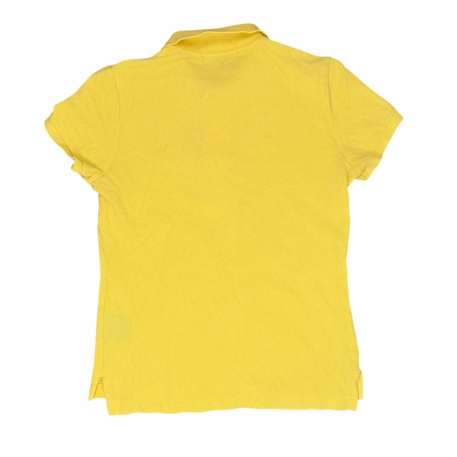 Ralph Lauren Y2K The Skinny Polo Shirt Short Sleeve Yellow Cotton Small