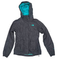 The North Face Y2K Hooded Waterproof Rain Jacket Black Turquoise XS