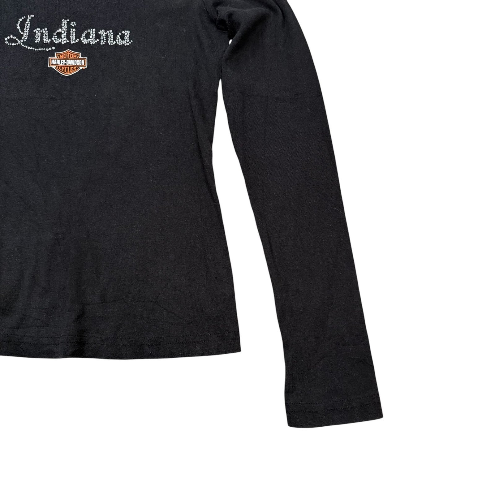 Harley Davidson Kokomo T-Shirt Long Sleeve Indiana Black Medium