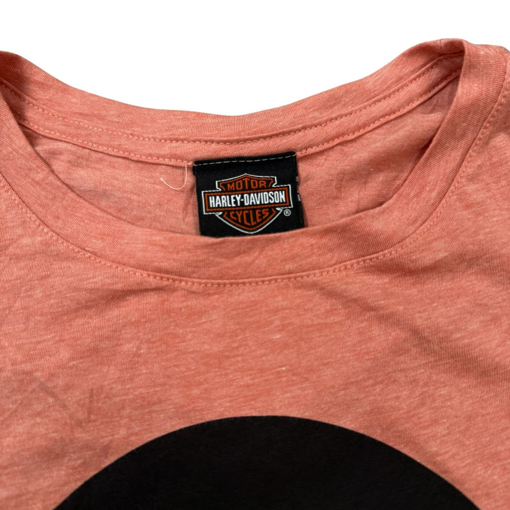 Harley-Davidson Crop Tank Top Skull Graphic Pink Sleeveless 8/10