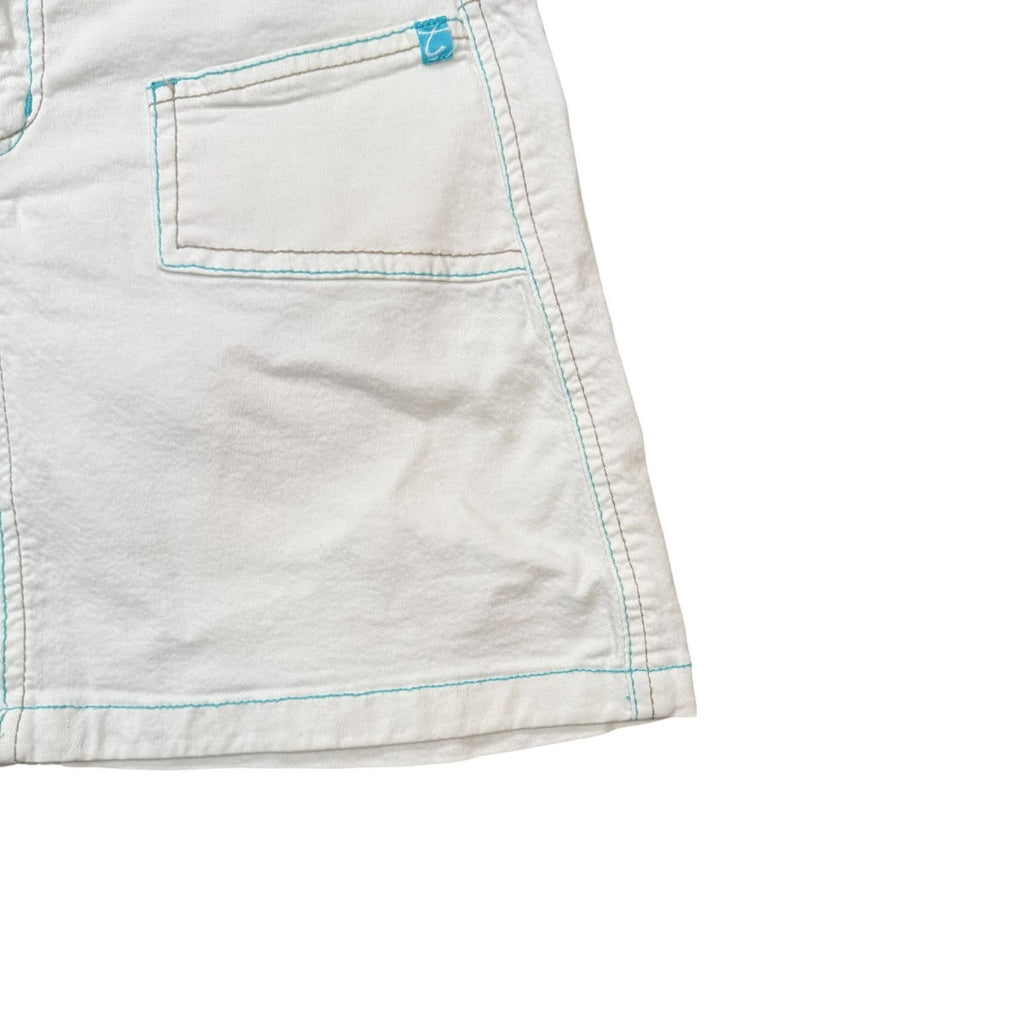 Tally Weijl Vintage Y2K Denim Mini Skirt White Small