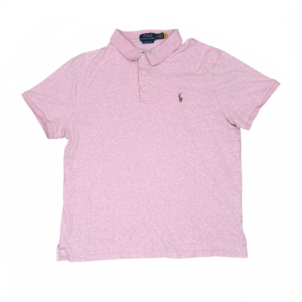 Polo Ralph Lauren Polo Shirt Custom Slim Fit Cotton Pink Large