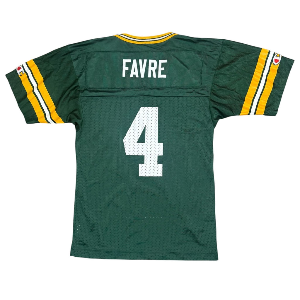 Champion Vintage Y2K NFL Jersey FAVRE #4 Green Yellow Small