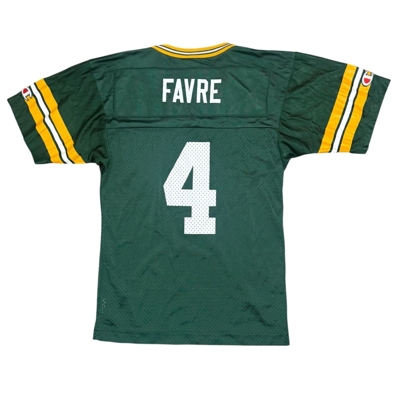 Champion Vintage Y2K NFL Jersey FAVRE #4 Green Yellow Small
