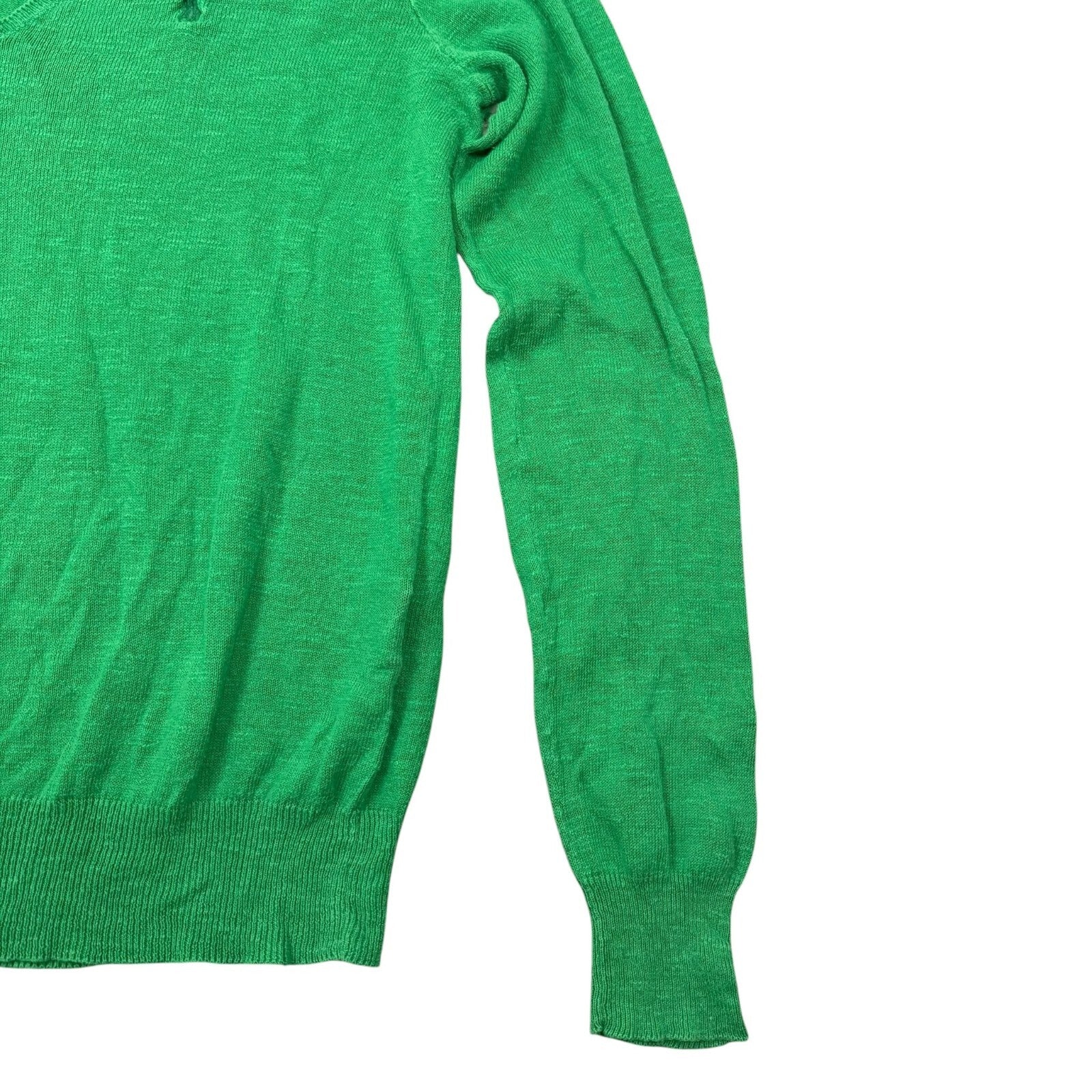 Ralph Lauren Sport Y2K V-Neck Jumper Cotton Green Medium