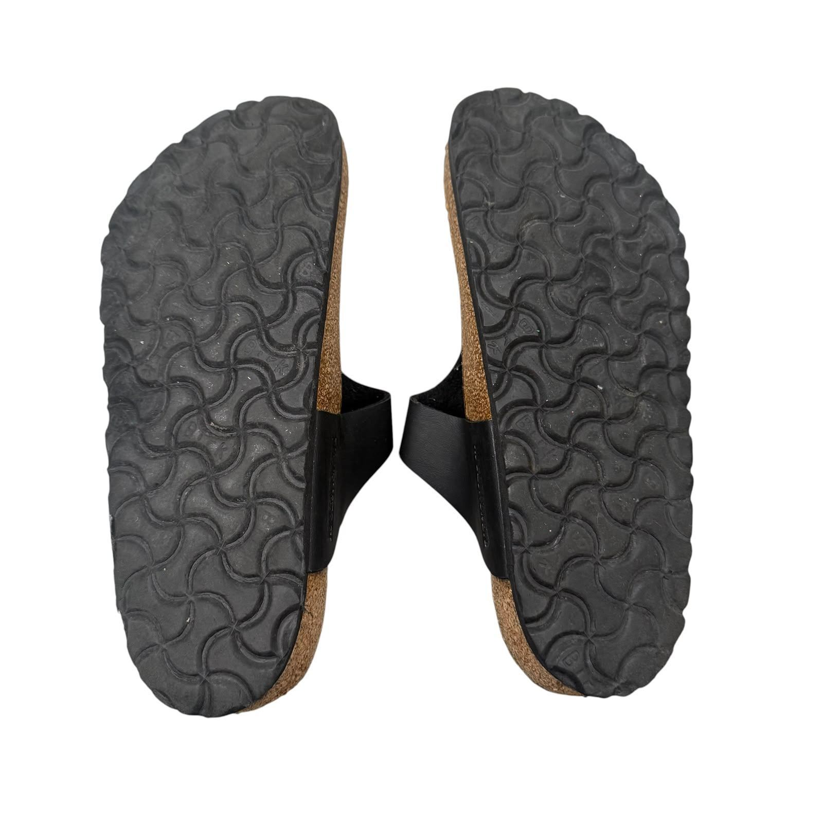 Birkenstock Gizeh Sandals Birko-Flor Black Thong Sandal Size 3.5