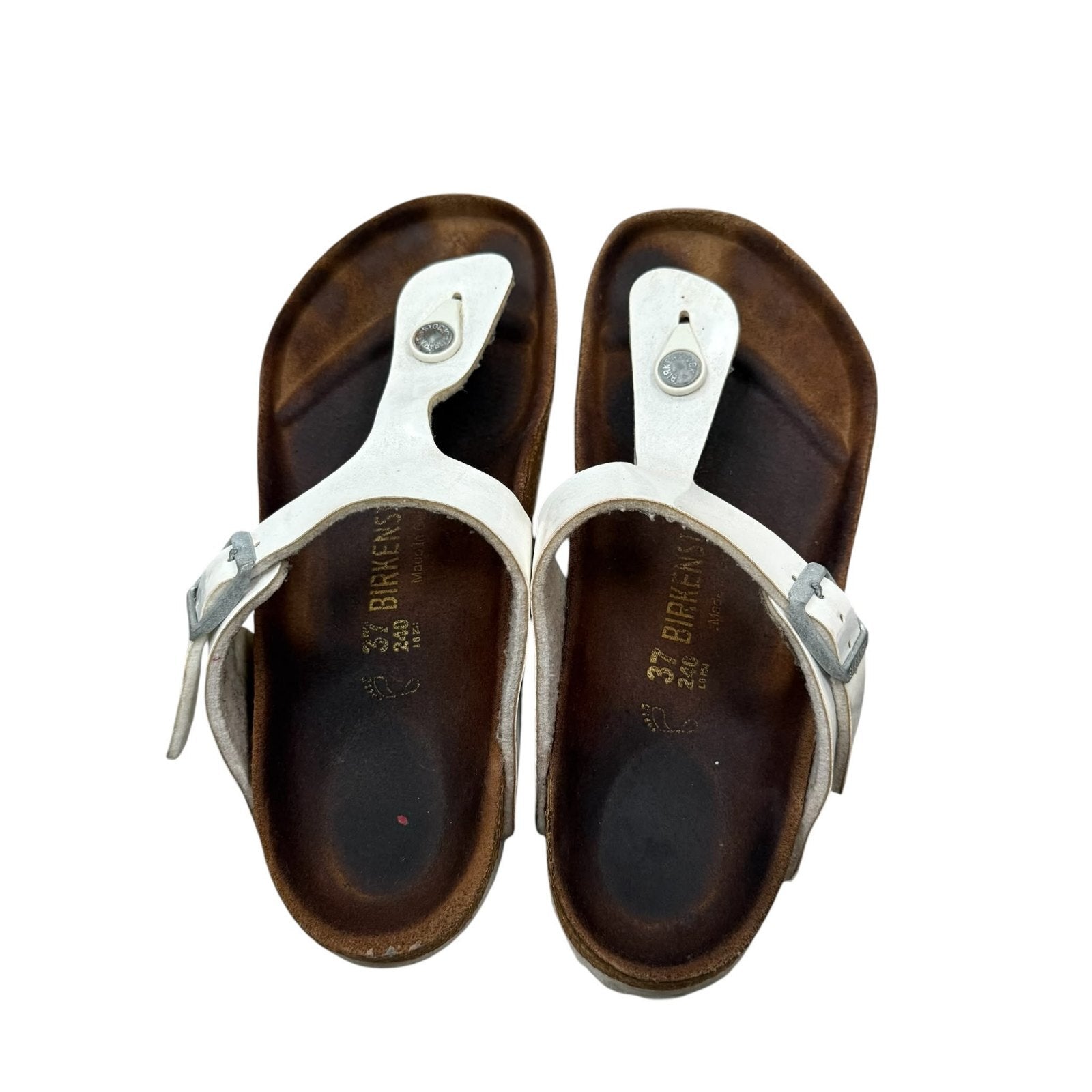Birkenstock Gizeh Thong Sandals Birko-Flor White Size UK 4 EU 37