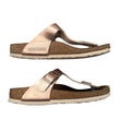Birkenstock Gizeh Sandals Rose Gold Metallic Birko-Flor Size 4