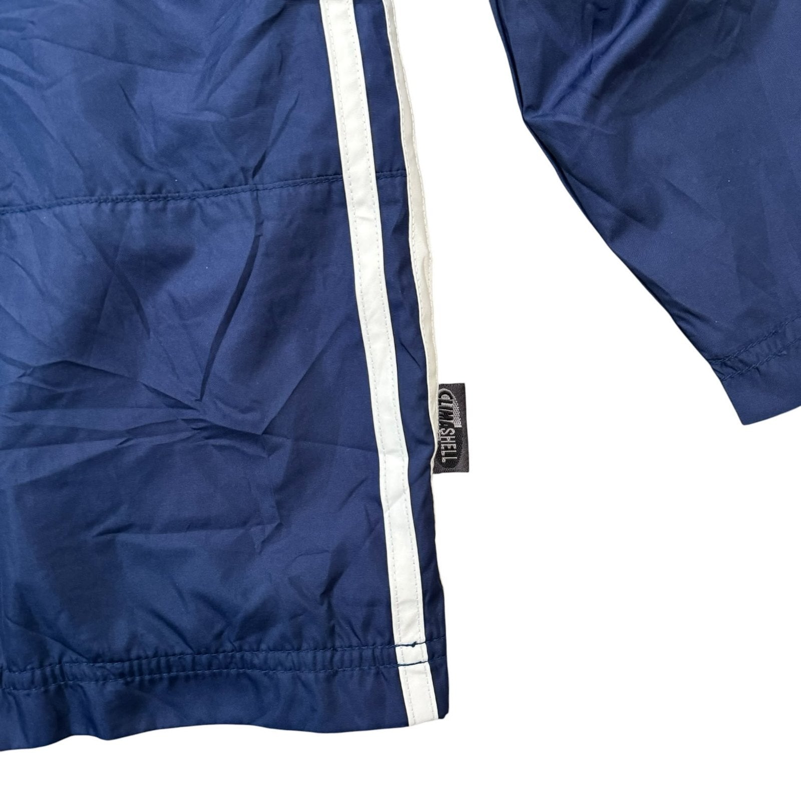 adidas Y2K Hooded Windbreaker Jacket Full Zip Up Navy Blue Large