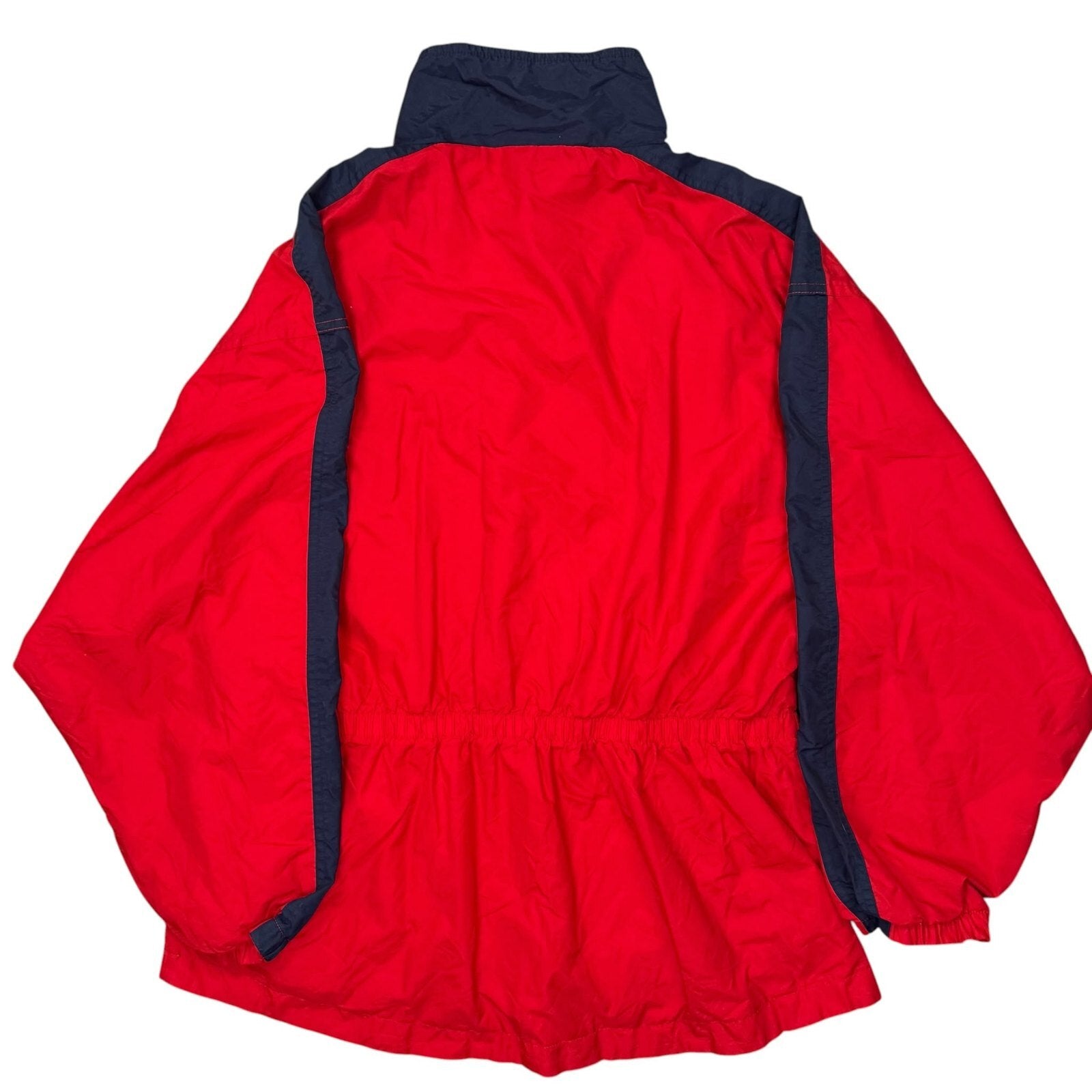 Fila Vintage Y2K Windbreaker Jacket Zip Up Lightweight Red Navy Medium