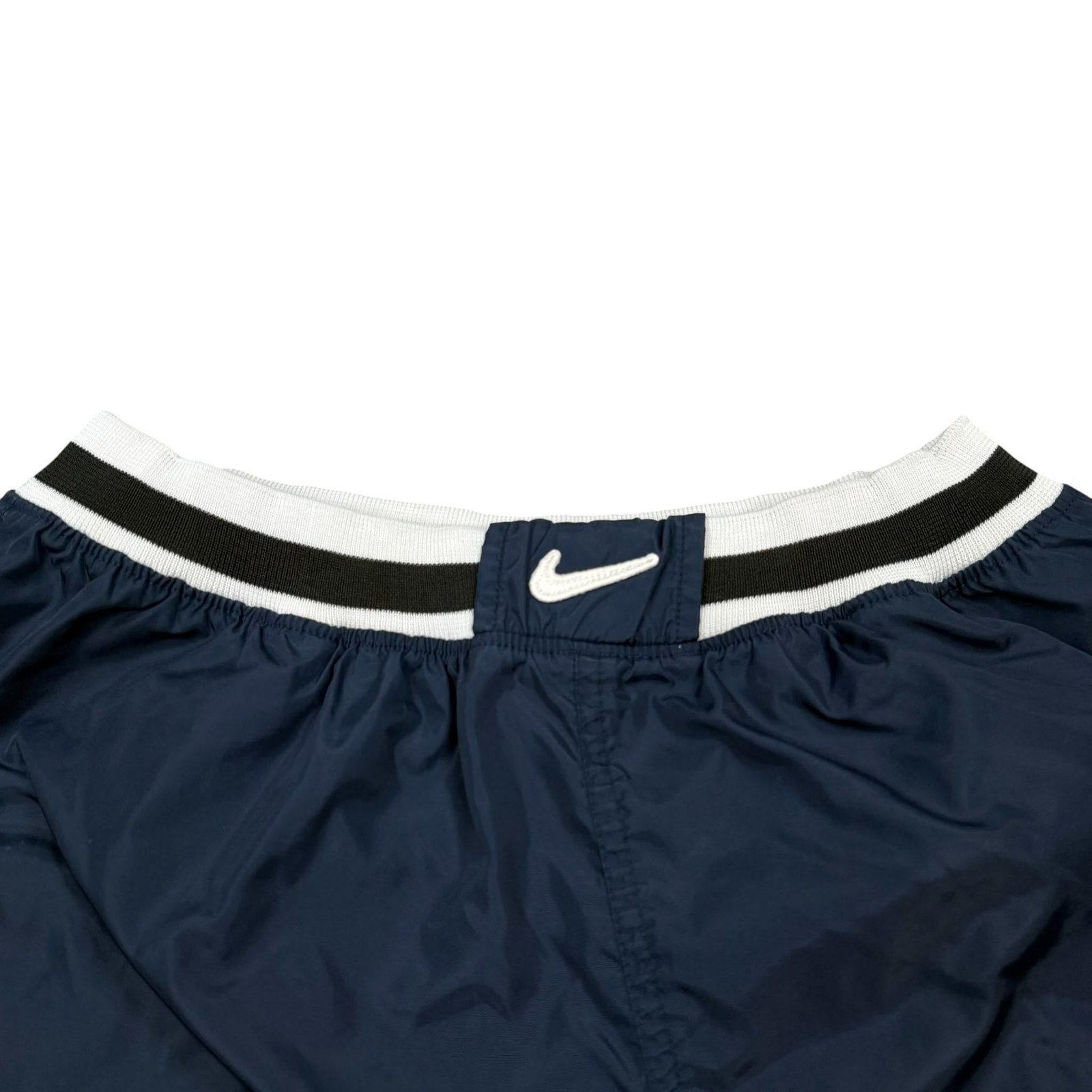 Nike Y2K Athletic Shorts Waistband Nylon Navy White Medium 8/10