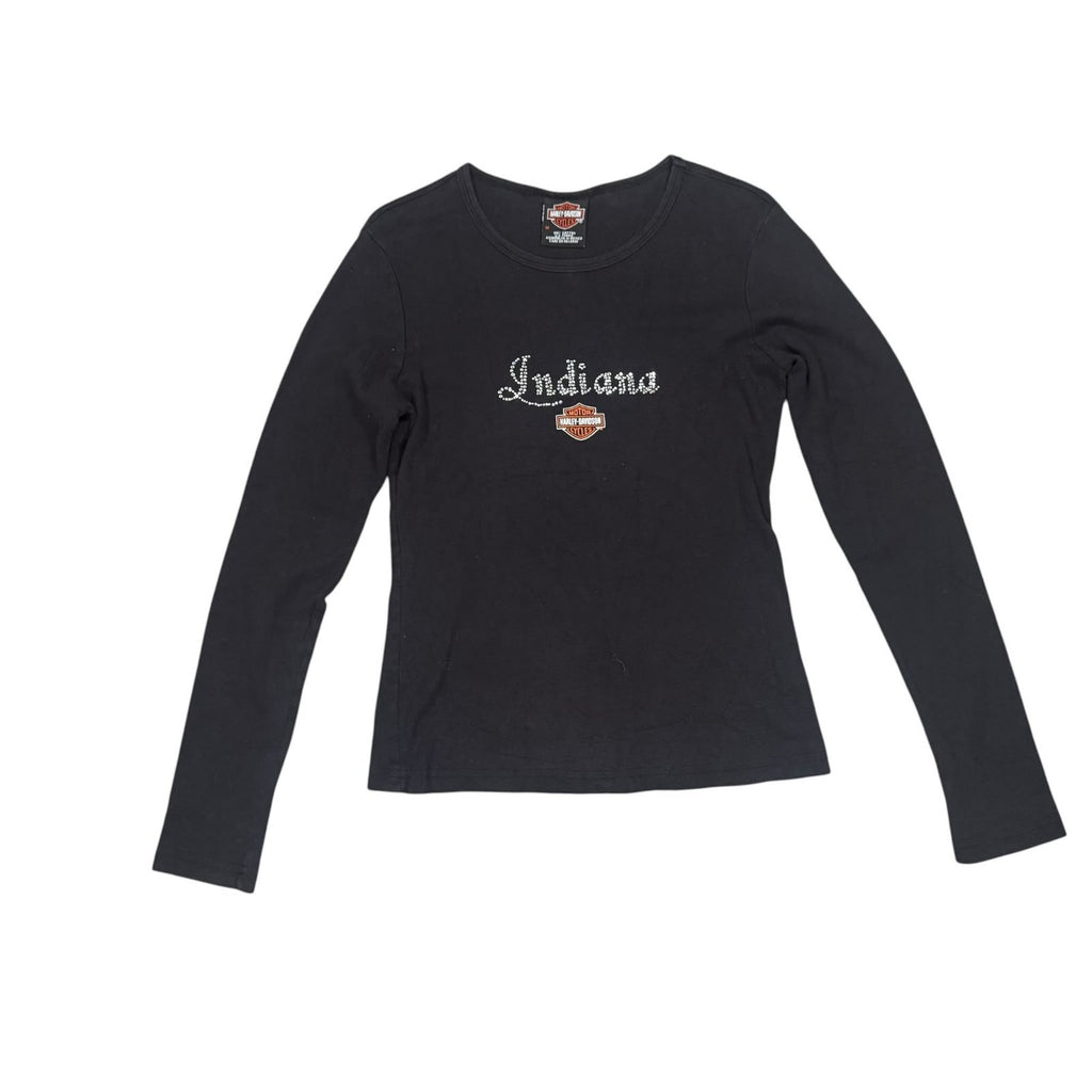 Harley Davidson Kokomo T-Shirt Long Sleeve Indiana Black Medium