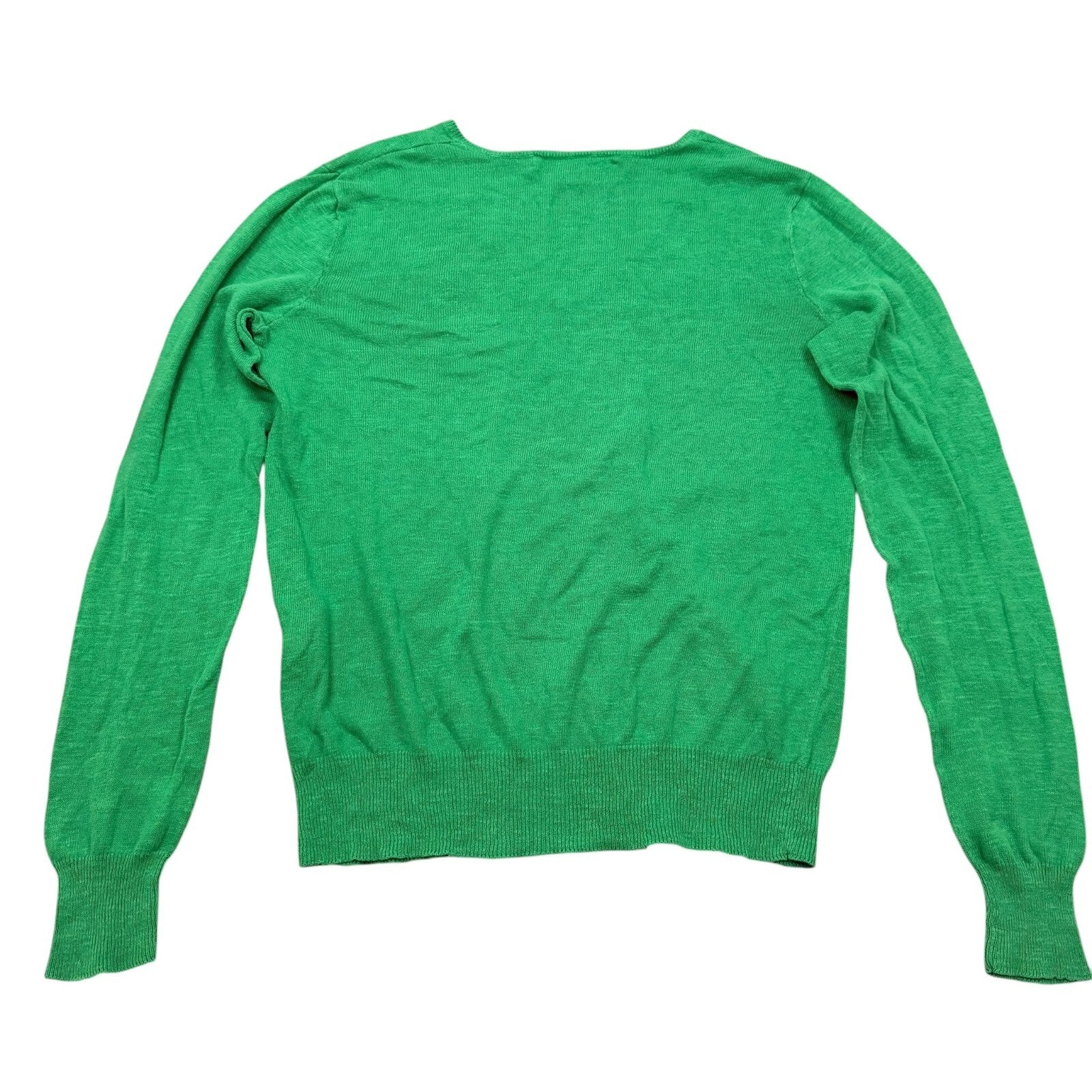 Ralph Lauren Sport Y2K V-Neck Jumper Cotton Green Medium