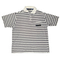 BOSS Sport Hugo Boss Vintage Polo Shirt Striped Cotton White and Grey XL