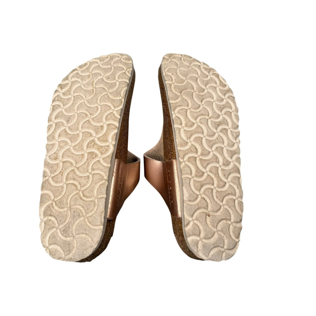 Birkenstock Gizeh Sandals Rose Gold Metallic Birko-Flor Size 4
