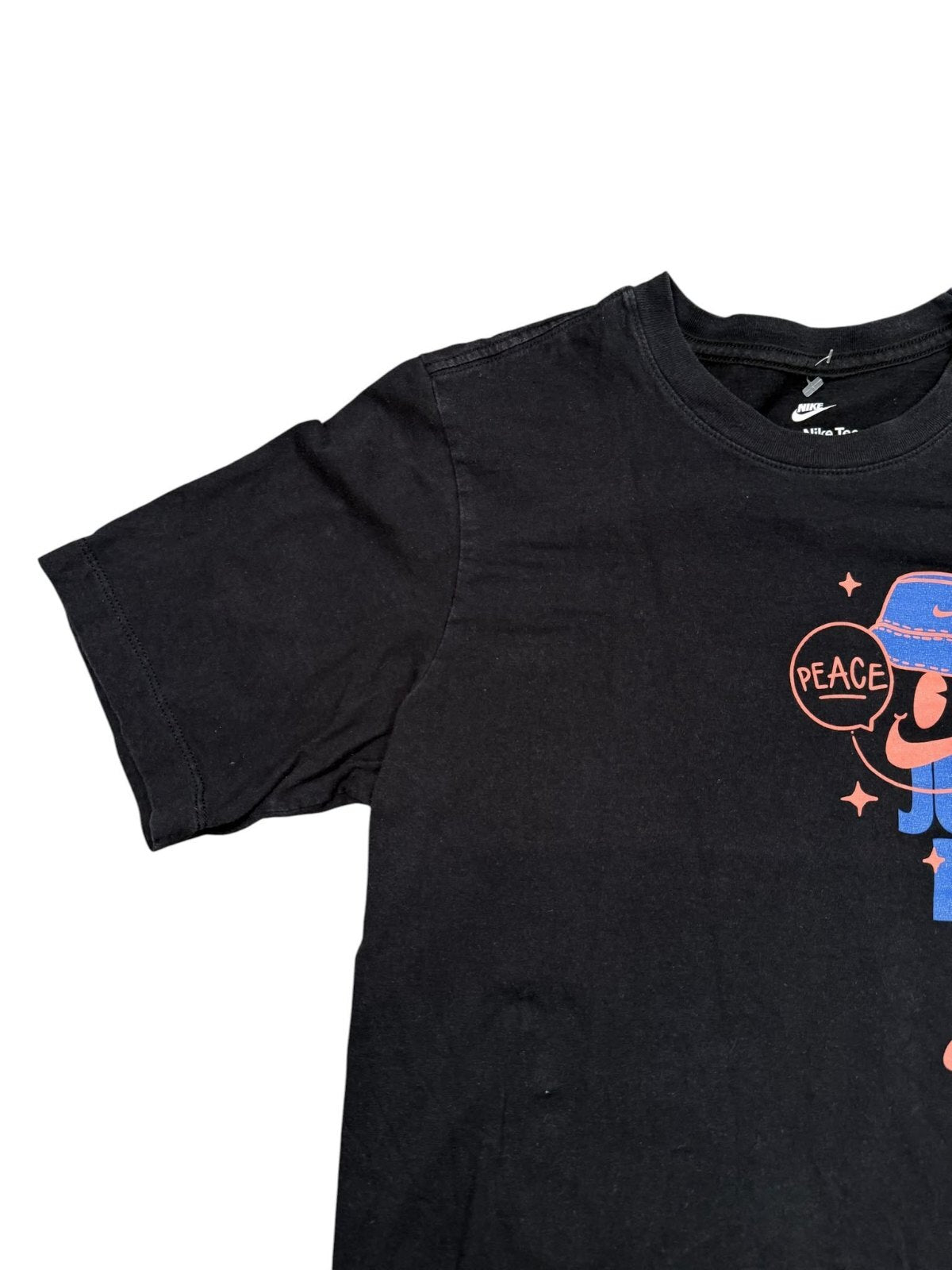 Nike Just Do It T-Shirts Graphic Peace Bucket Hat Black Tee Small