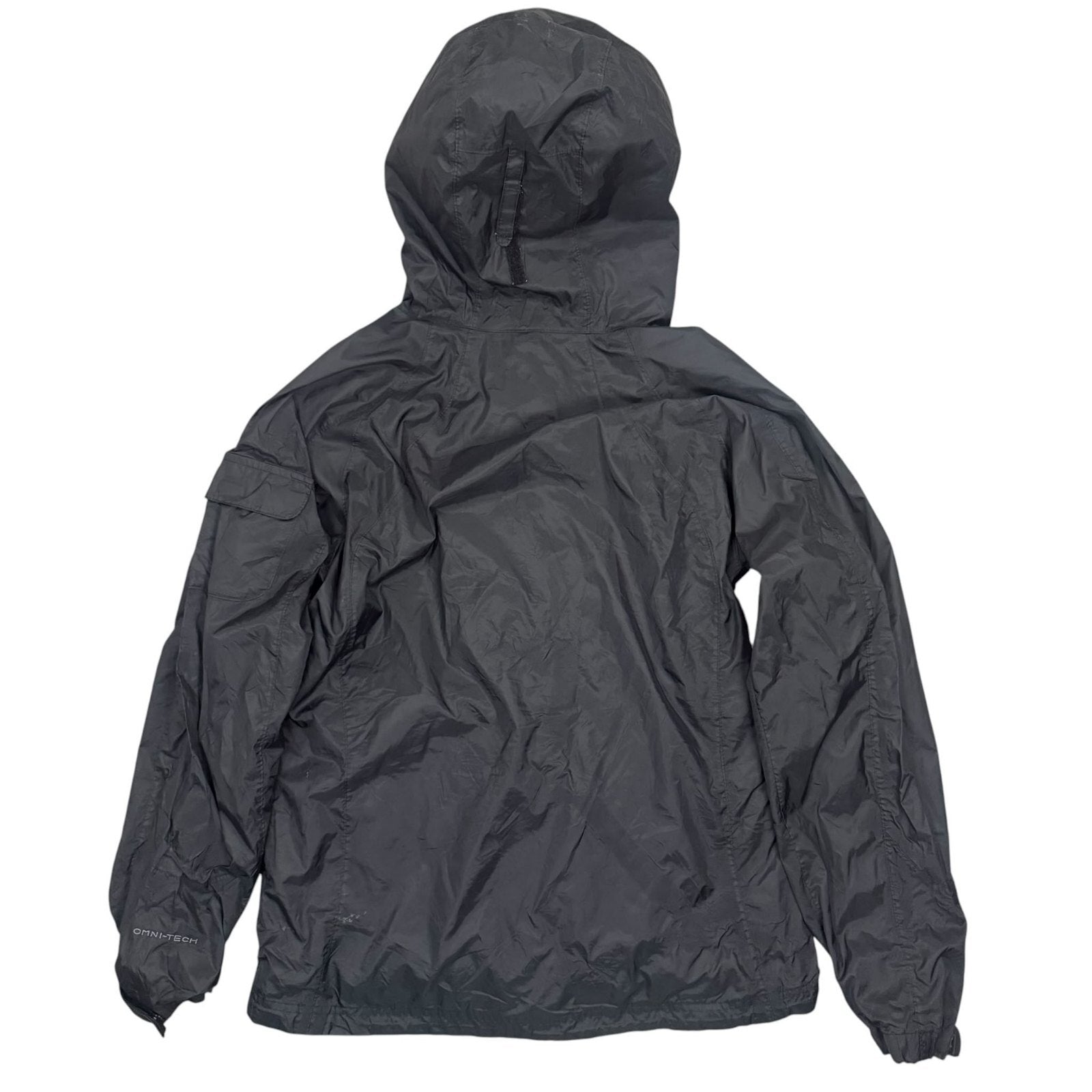 Columbia Omni-Tech Y2K Waterproof Hooded Rain Jacket Black Small