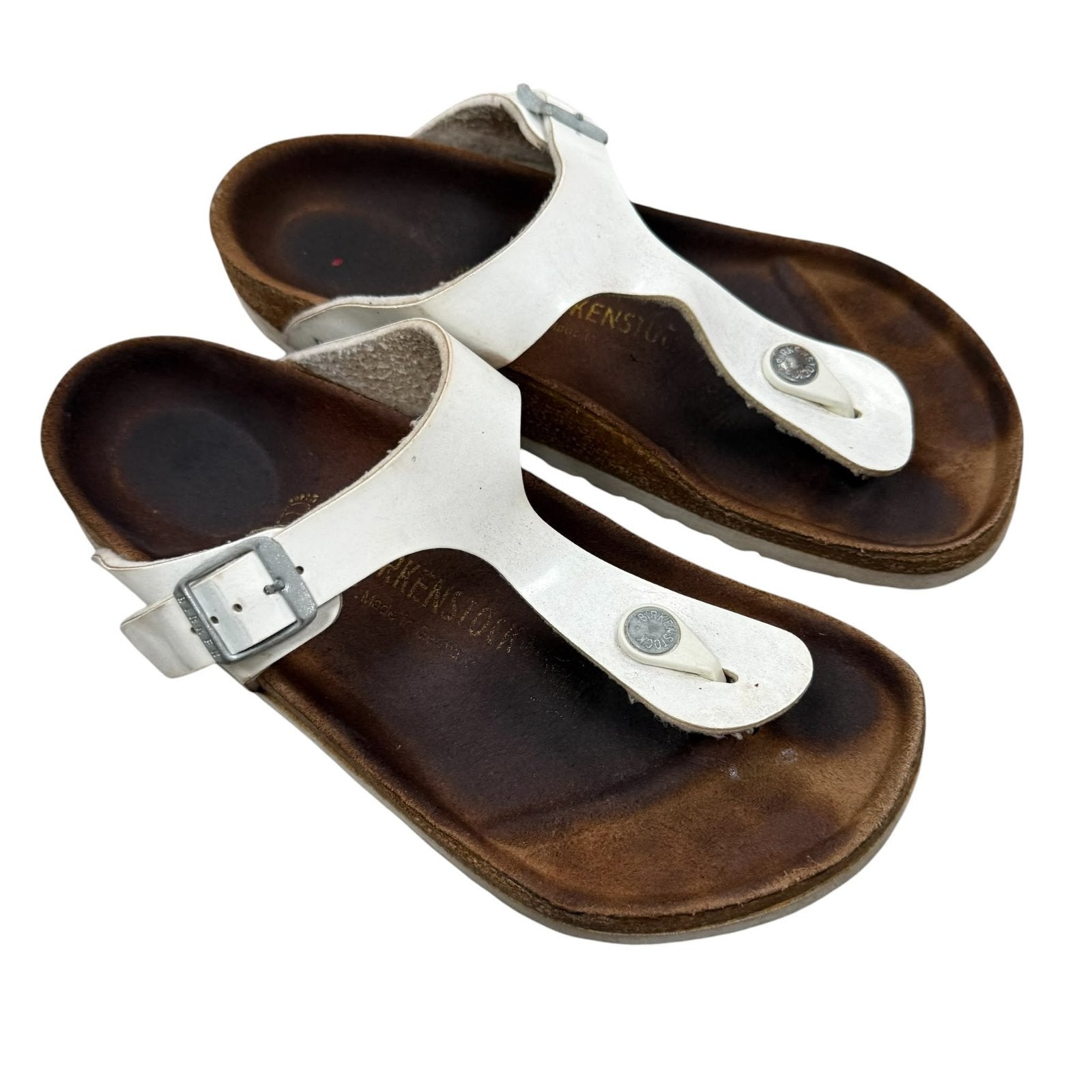 Birkenstock Gizeh Thong Sandals Birko-Flor White Size UK 4 EU 37