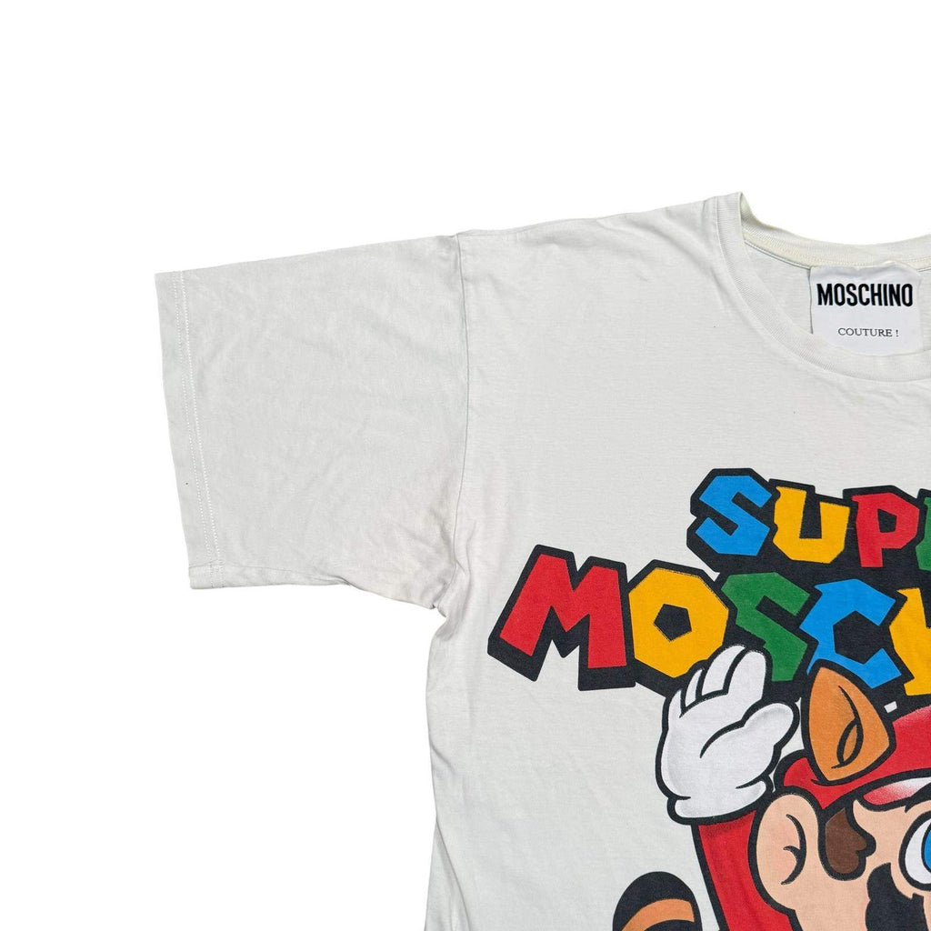 Moschino Couture Milano Super Moschino T-Shirt Graphic White Large