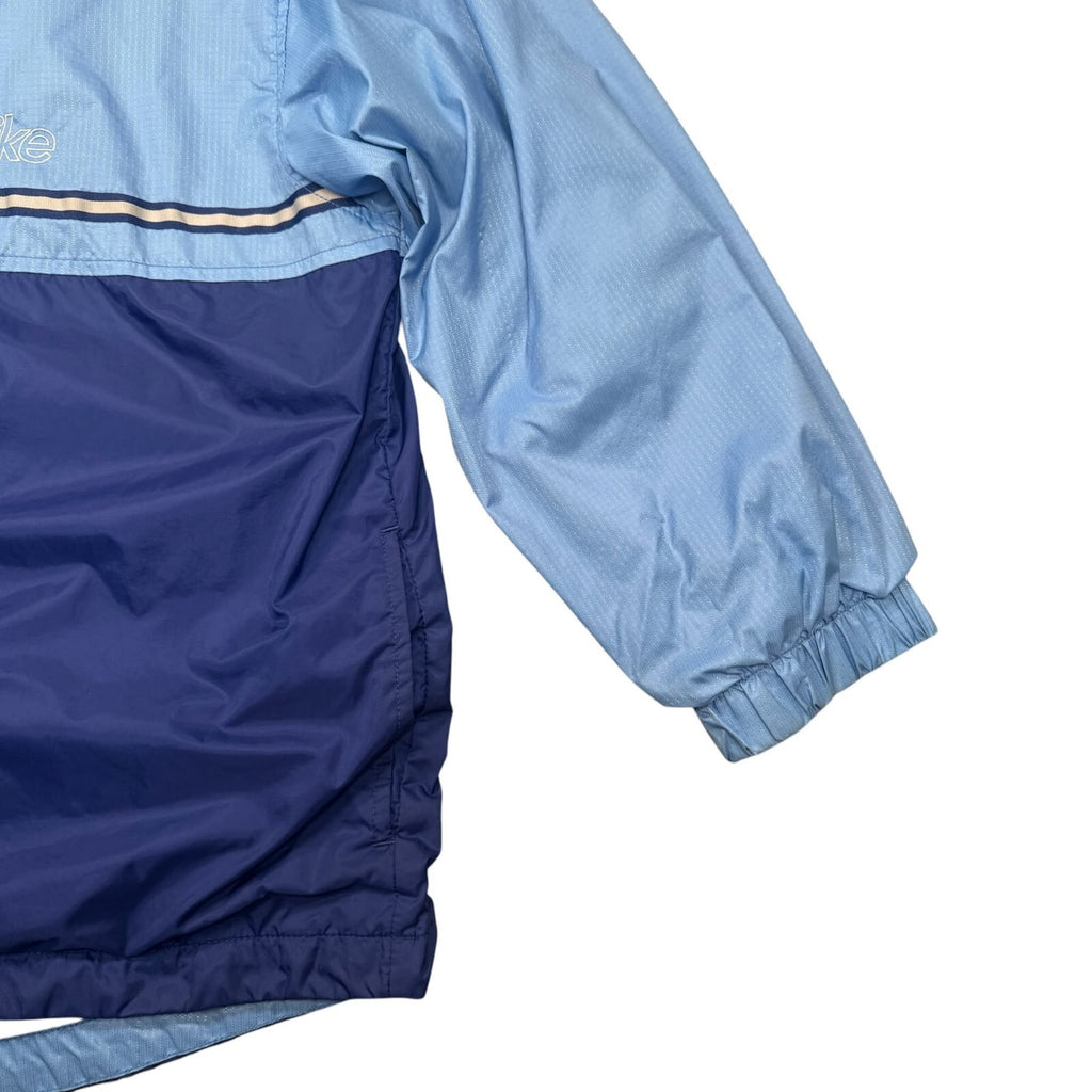 Nike Vintage Y2K Windbreaker Jacket Full Zip Up Light Blue and Navy L 14-16