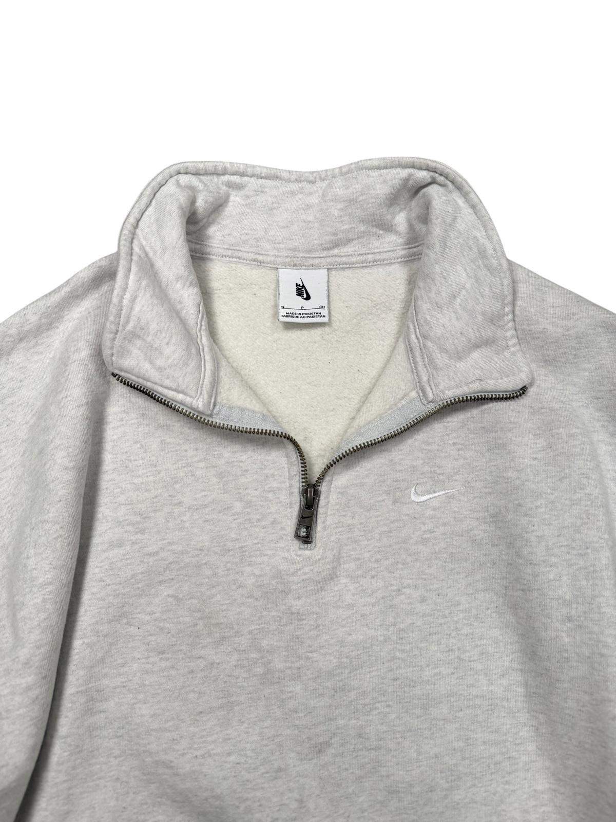 Nike Sweatshirt 1/4 Zip Pullover Long Sleeve Grey Heather Small