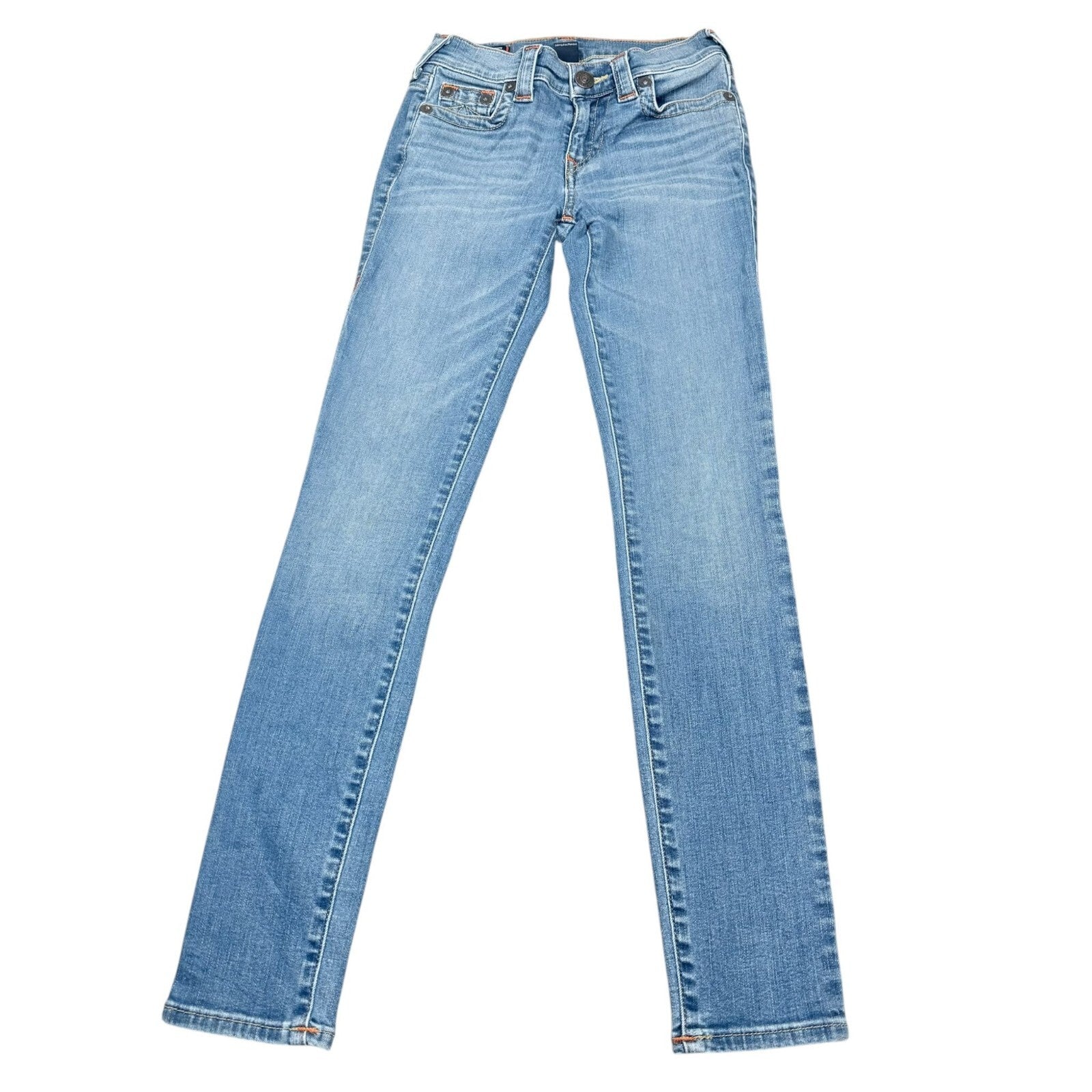 True Religion Mid Rise Super Skinny Jeans Blue Denim Size 24