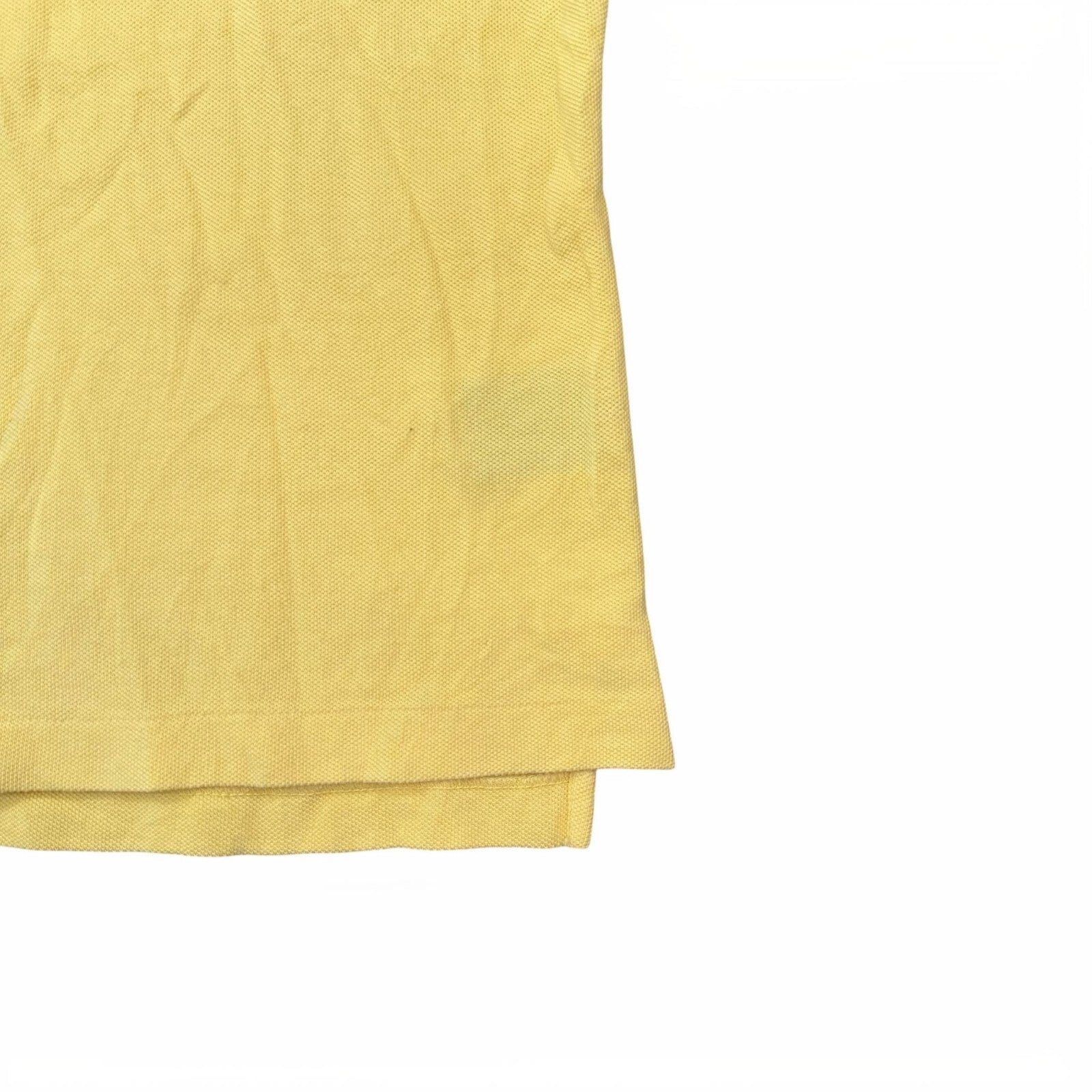 Ralph Lauren Y2K The Skinny Polo Shirt Short Sleeve Yellow Cotton Small