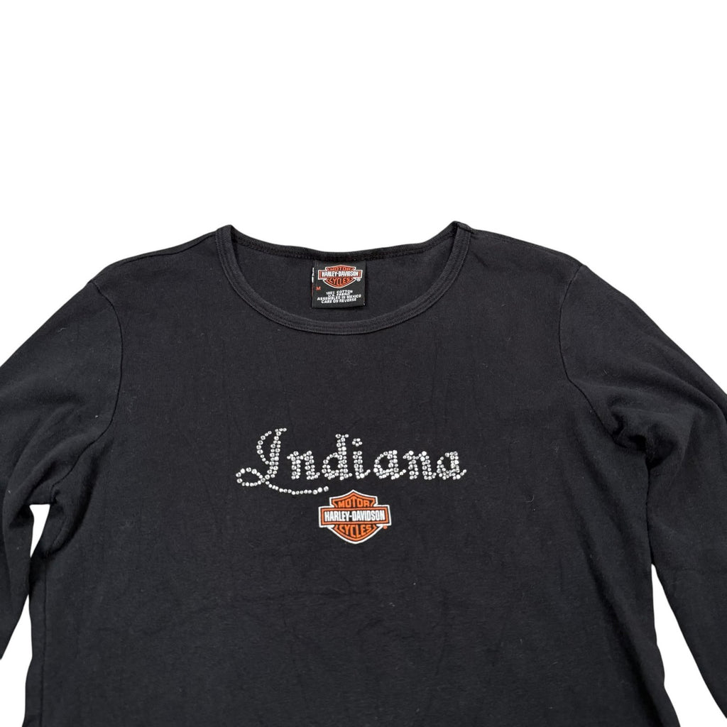 Harley Davidson Kokomo T-Shirt Long Sleeve Indiana Black Medium