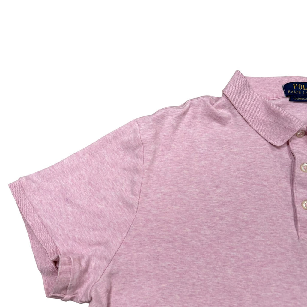 Polo Ralph Lauren Polo Shirt Custom Slim Fit Cotton Pink Large