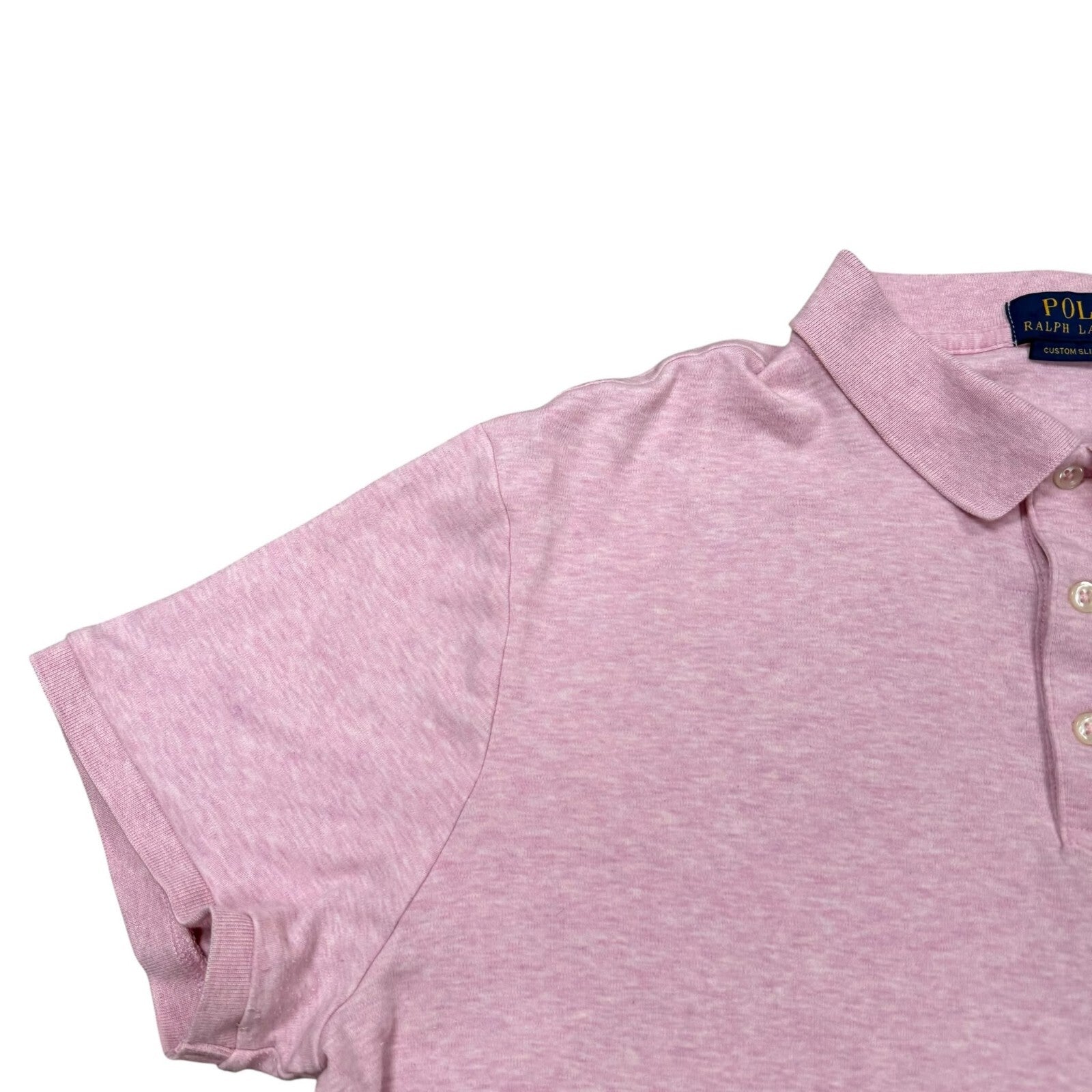 Polo Ralph Lauren Polo Shirt Custom Slim Fit Cotton Pink Large