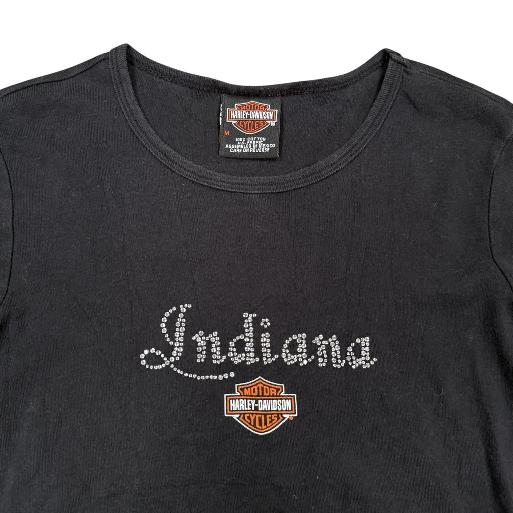 Harley Davidson Kokomo T-Shirt Long Sleeve Indiana Black Medium