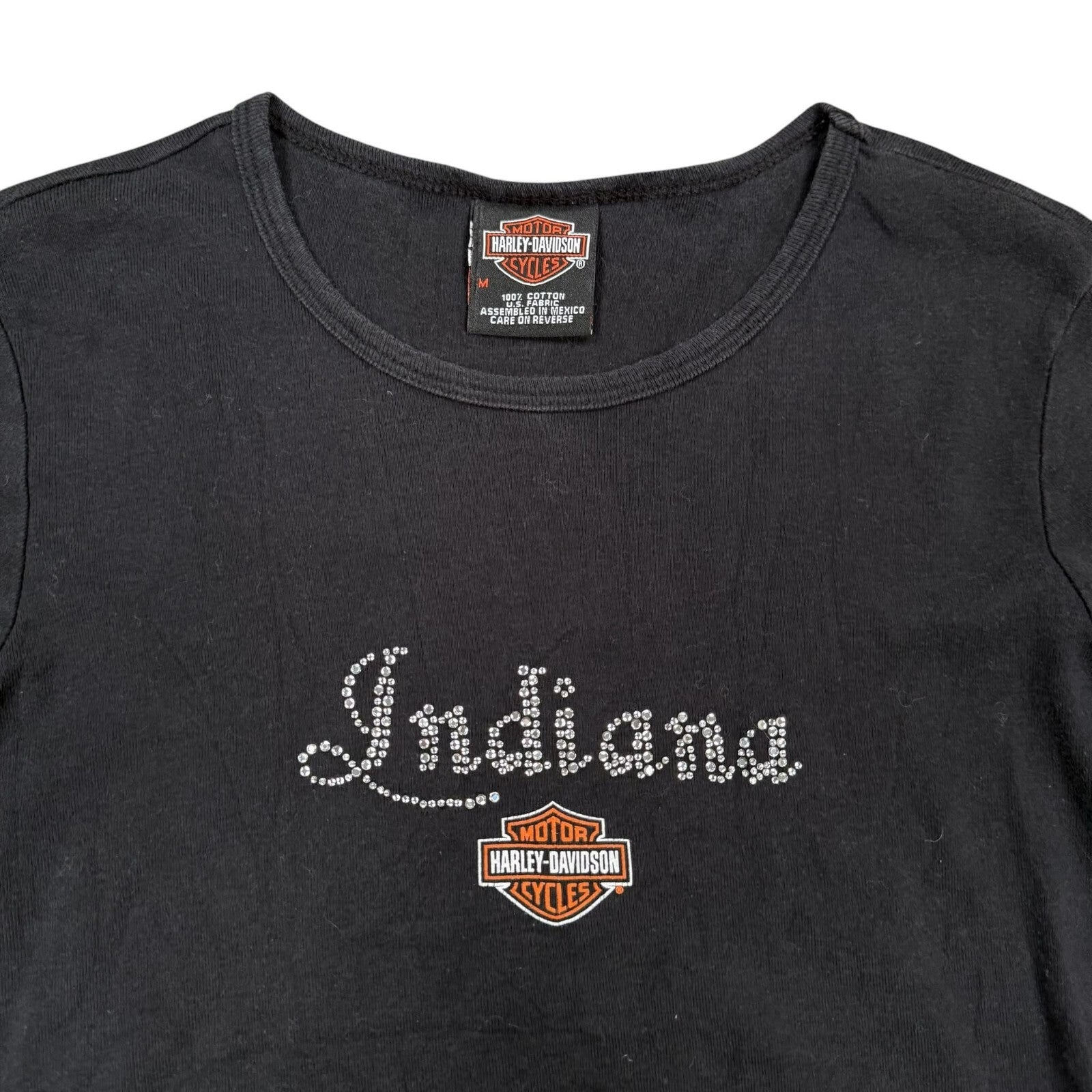 Harley Davidson Kokomo T-Shirt Long Sleeve Indiana Black Medium