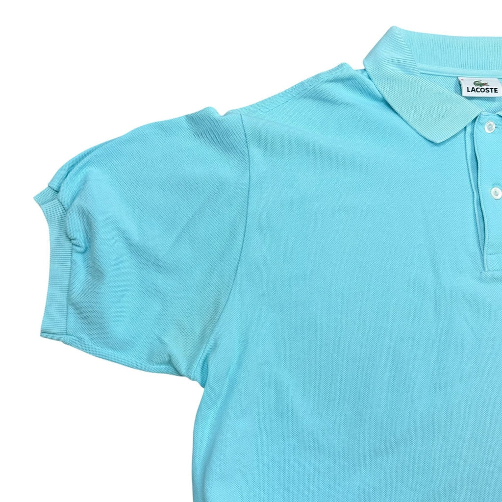 Lacoste Polo Shirt Short Sleeve Light Blue Cotton Size XL