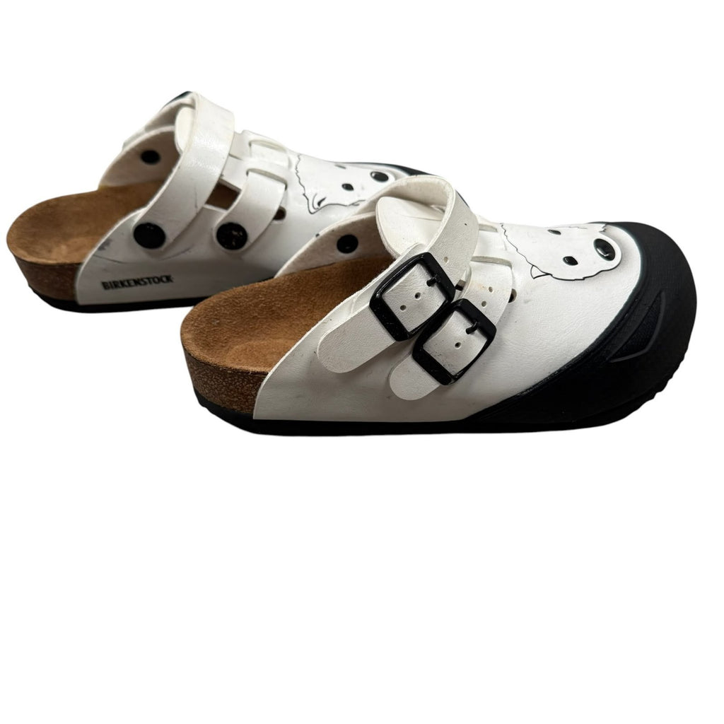 Birkenstock Kids Clogs Polar Bear Print Birko-Flor White and Black UK 13 EU 32