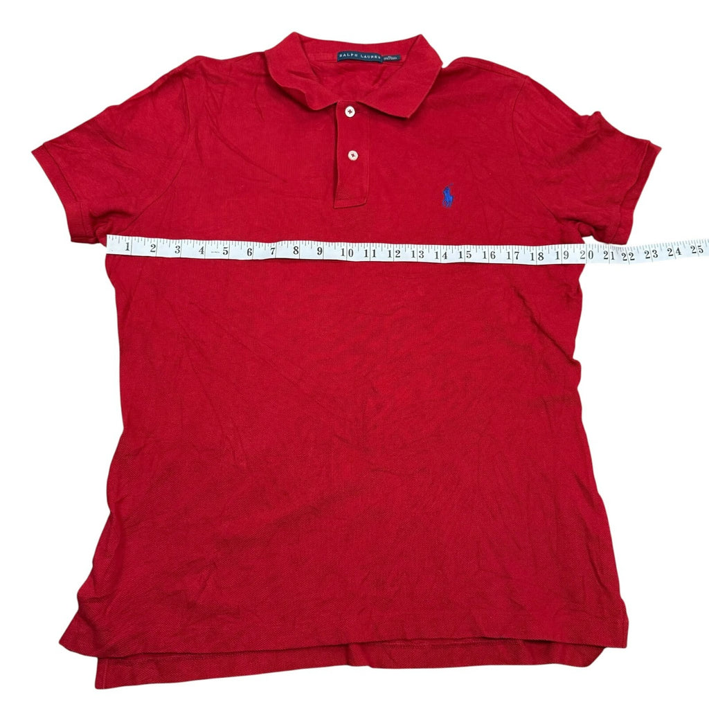 Ralph Lauren Y2K Polo Shirt Short Sleeve Red Cotton XL