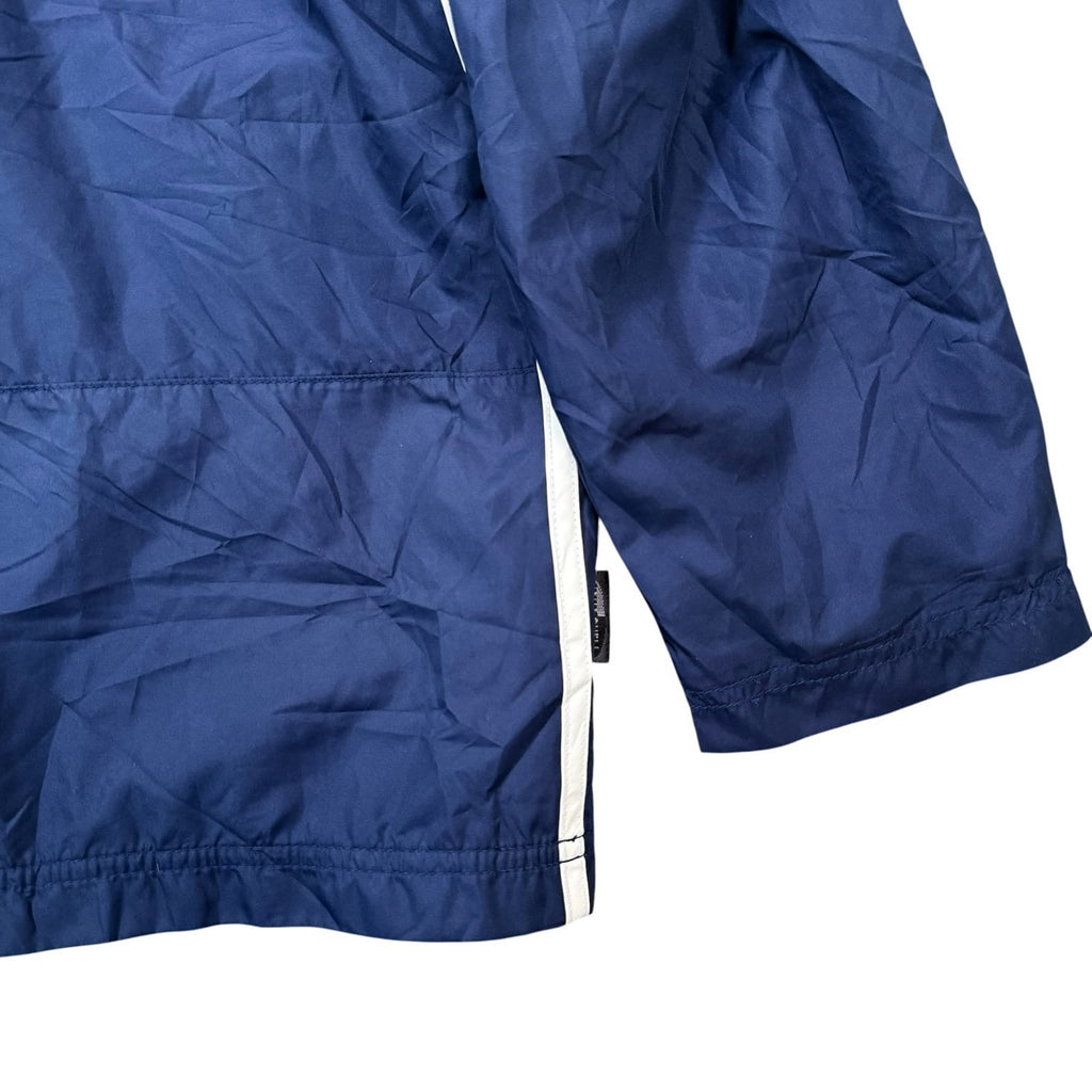 adidas Y2K Hooded Windbreaker Jacket Full Zip Up Navy Blue Large