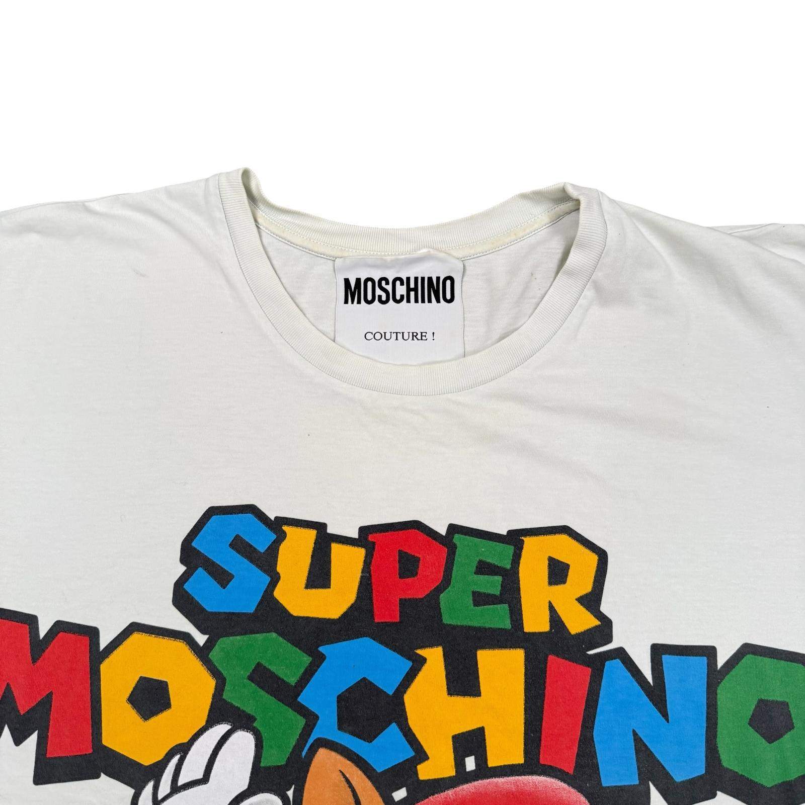 Moschino Couture Milano Super Moschino T-Shirt Graphic White Large