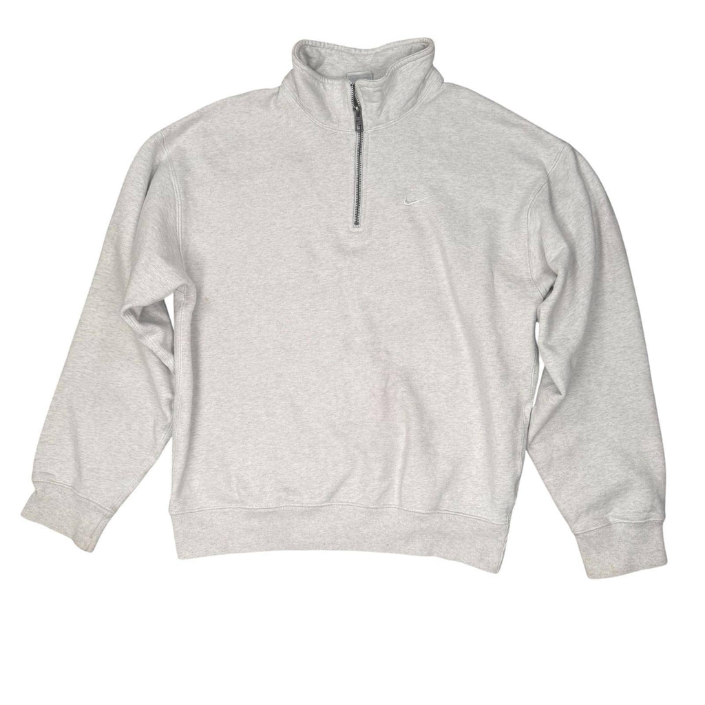 Nike Sweatshirt 1/4 Zip Pullover Long Sleeve Grey Heather Small